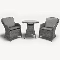 Royalcraft Paris 2 Seater Imperial Bistro Set Grey - Wilko - thumbnail 3