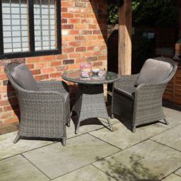 Royalcraft Paris 2 Seater Imperial Bistro Set Grey - Wilko - thumbnail 1