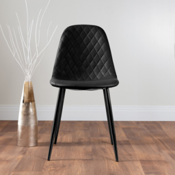 Furniturebox Elissa Solara Marble Effect 2 Seater Round Dining Set White and Black - Wilko - thumbnail 5