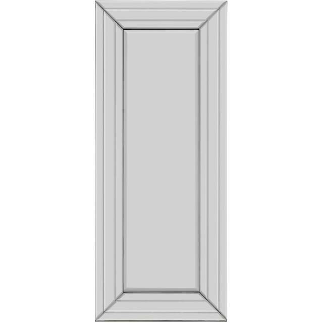 Langley Modern Double Edge Bevelled All Glass Dress Mirror 120 x 50cm - Black - MirrorOutlet - Wilko - image 1