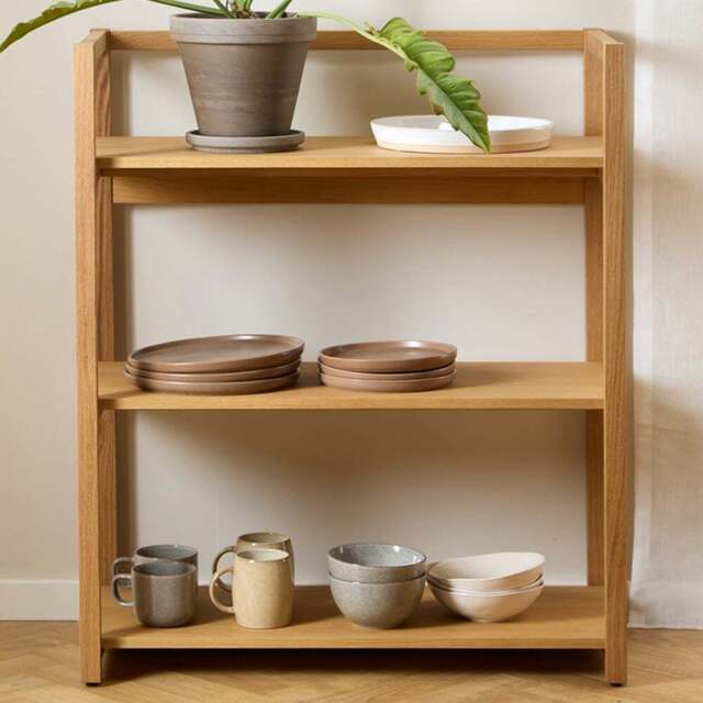 Florence Ludza 3 Shelf Oak Rectangular Bookcase - Brown - Furniture To Go - Wilko - image 1