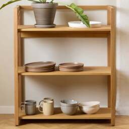 Florence Ludza 3 Shelf Oak Rectangular Bookcase - Brown - Furniture To Go - Wilko - thumbnail 1