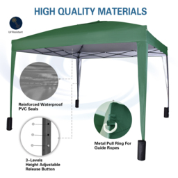 Green Pop Up Outdoor Canopy Tent with Removable Sidewalls 3 x 3m - MCC - Wilko - thumbnail 6