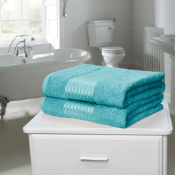Rapport Home Windsor Blue Cotton Face Cloth - Size: 0.1 x 30 x 30cm - Wilko - thumbnail 3