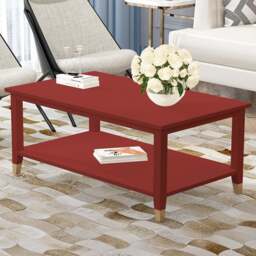 Palazzi Red Coffee Table - Size: 56 x 100 x  45cm - Wilko - thumbnail 1
