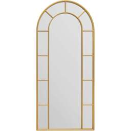 The Arcus Gold Arched Metal Leaner Wall Mirror 190 x 85cm - MirrorOutlet - Wilko - thumbnail 1