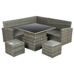 Home Garden Direct St Tropez Grey Corner Sofa Set - Wilko - thumbnail 4