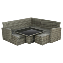 Home Garden Direct St Tropez Grey Corner Sofa Set - Wilko - thumbnail 5