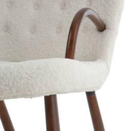 Living and Home White Sherpa Armchair and Footstool Set - Size: Single - Wilko - thumbnail 6