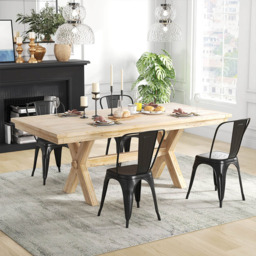 Costway Black Metal High Back Bar Stool Set of 4 - Size: 87 x 47 x 47cm - Wilko - thumbnail 4