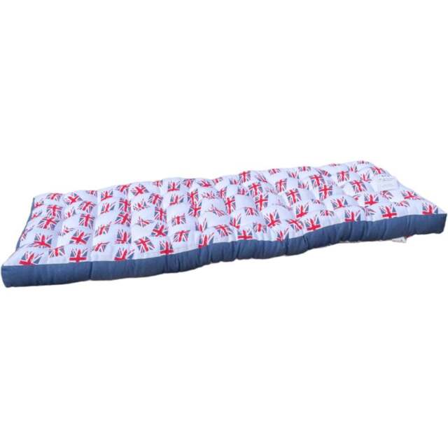 Bellissimo Union Jack Bench Pad - Size: 10 x 4108cm - White - Wilko - image 1
