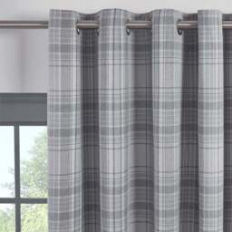 Divante Hatfield Grey Check Blackout Curtains 183 x 168cm - Size: W 183 x D 168cm - Wilko - thumbnail 6