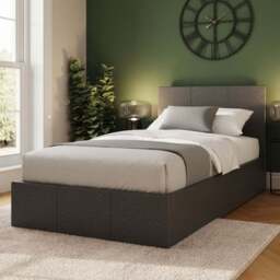 GFW Single Silver End Lift Ottoman Bed - Grey - Wilko - thumbnail 1