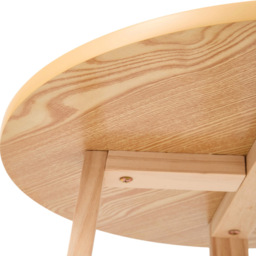 Living and Home 2-Tier Natural Round Side Table - Size: 60 x 50 x 50cm - Wilko - thumbnail 5