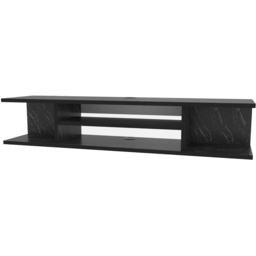 Decorotika Pivot 4 Shelf Bendir Floating TV Unit - Size: 23.2 x 120 x 29.5cm - Black - Wilko - thumbnail 3