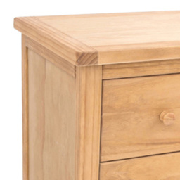 Cabinet Bits Lucca 5 Drawer Brown Wood Knob Chest of Drawers - Wilko - thumbnail 7