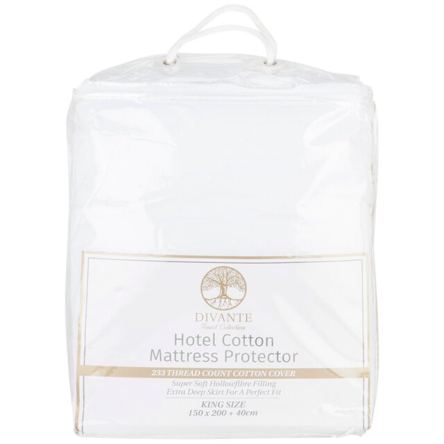 Divante King Size White Hotel Mattress Protector - Wilko - image 1