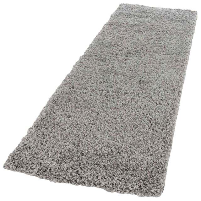 Desire Rugs Oxford Grey Plain Shaggy Runner Rug 60 x 220cm - Wilko - image 1