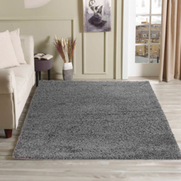 Desire Rugs Oxford Grey Plain Shaggy Runner Rug 60 x 220cm - Wilko - thumbnail 3