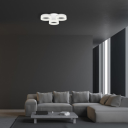 Milagro Ring White LED Ceiling Lamp 230V - Size: 52 x 52 x 11cm - Wilko - thumbnail 5
