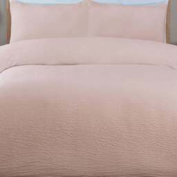 Seersucker Washable Duvet Set Blush Superking - Size: Super King - Divante - Wilko - thumbnail 7