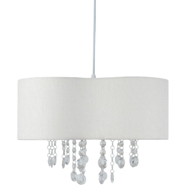 Elspeth Jewel Droplet Shade - White - Wilko - image 1