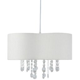 Elspeth Jewel Droplet Shade - White - Wilko - thumbnail 1