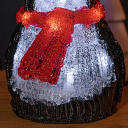 Samuel Alexander Acrylic Penguin LED Christmas Decoration 20cm - Size: 20 x 20 x 20cm - Black - Wilko - thumbnail 4
