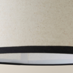 ValueLights Eva Linen Small Drum Shade with Black Trim - Size: 15 x 25 x 25cm - Cream - Wilko - thumbnail 4