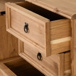 Seconique Corona Computer Desk Distressed Waxed Pine - Size: 48 x 145 x 75cm - Brown - Wilko - thumbnail 6