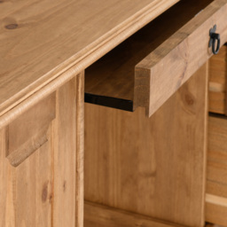 Seconique Corona Computer Desk Distressed Waxed Pine - Size: 48 x 145 x 75cm - Brown - Wilko - thumbnail 7