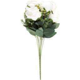 Vintage White Peony Bouquet Artificial Flower Bunch - Wilko - thumbnail 1