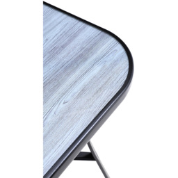 Living and Home Black Tempered Glass Large Rectangle Wood Grain Coffee Table - Grey - Wilko - thumbnail 6