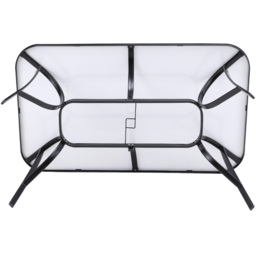 Living and Home Black Tempered Glass Large Rectangle Wood Grain Coffee Table - Grey - Wilko - thumbnail 4