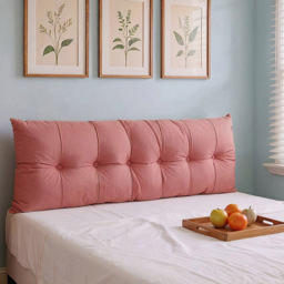 Living and Home Pink Chenille Headboard Pillow 60 x 180cm - Size: 60 x 180 x 18cm - Wilko - thumbnail 3