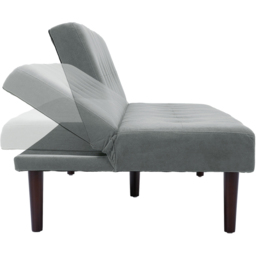 Living and Home 2 Seater Grey Contemporary Convertible Sofa Bed - Wilko - thumbnail 5