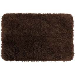 Allure Bath Fashions Coffee Microfibre Shaggy Bath Mat 40 x 60cm - Brown - Wilko - thumbnail 1