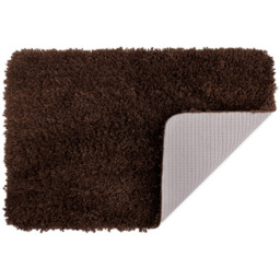 Allure Bath Fashions Coffee Microfibre Shaggy Bath Mat 40 x 60cm - Brown - Wilko - thumbnail 4