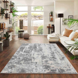 Desire Rugs Styra Silver Abstract Rug 120 x 170cm - Wilko - thumbnail 3