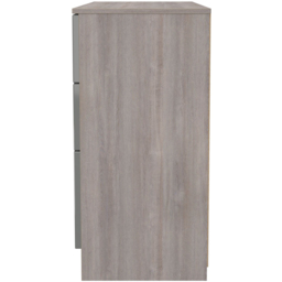 Crowndale Milan 6 Drawer Grey Gloss and Grey Oak Wide Chest of Drawers Ready Assembled - Grey Gloss & Grey Oak - Wilko - thumbnail 4
