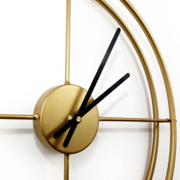Walplus Gold Larrys Minimalist Iron Round Wall Clock 50cm - Size: 50 x 4 x 2cm - Wilko - thumbnail 5