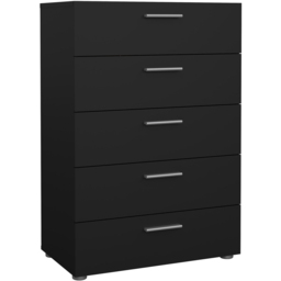 Florence 5 Drawer Black Chest of Drawers - Furniture to Go - Wilko - thumbnail 3