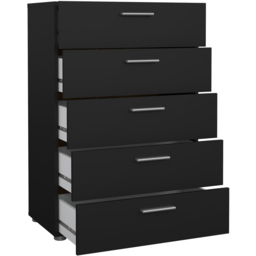 Florence 5 Drawer Black Chest of Drawers - Furniture to Go - Wilko - thumbnail 5