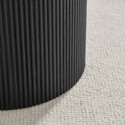 Furniturebox Penfold Black Round Wooden Pedestal Coffee Table - Size: 80 x 80 x 80cm - Wilko - thumbnail 4