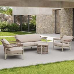 Hampton Sofa Set Neutral - Size: 4 Seater - Wilko - thumbnail 4