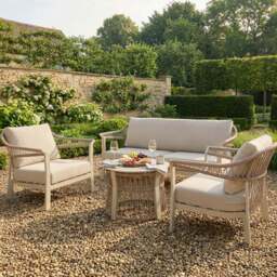 Hampton Sofa Set Neutral - Size: 4 Seater - Wilko