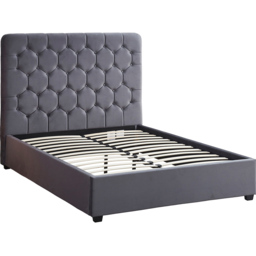 Seconique Madison King Size Grey Velvet Fabric Bed Frame - Wilko - thumbnail 3