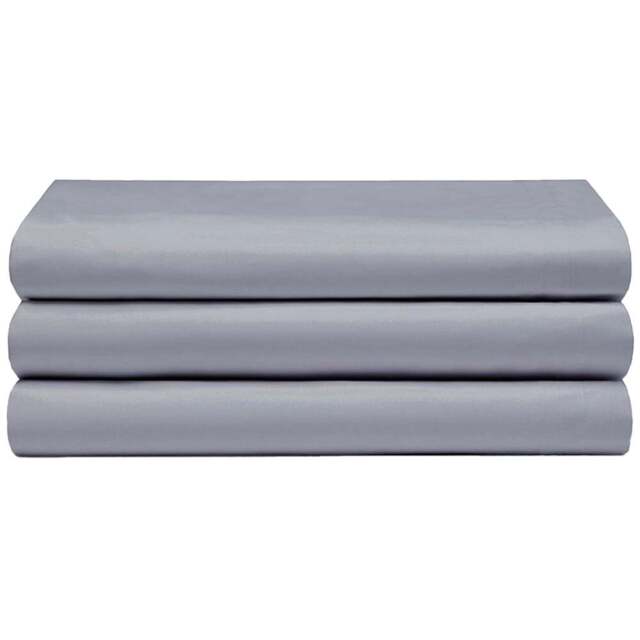Serene Single Grey Flat Bed Sheet - Wilko - image 1