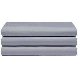 Serene Single Grey Flat Bed Sheet - Wilko - thumbnail 1