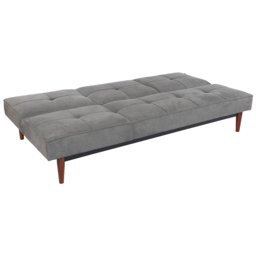 Living and Home 3 Seater Grey Faux Suede Upholstered Sofa Bed - Wilko - thumbnail 5